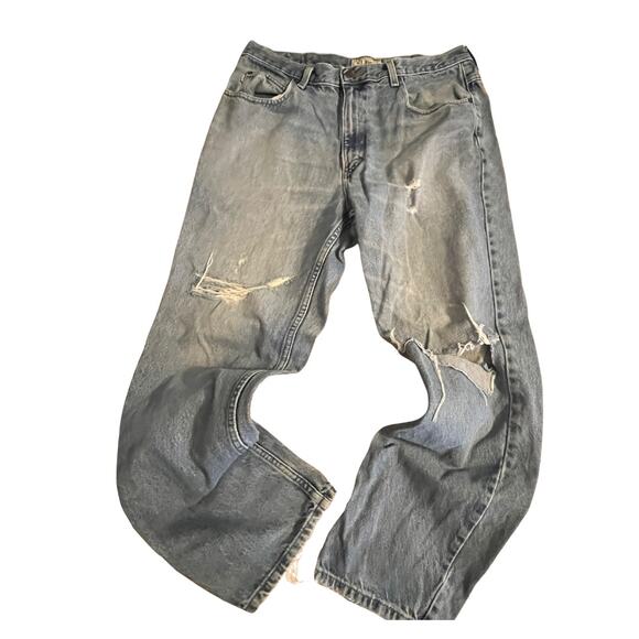 Vintage 90s L.L. Bean Classic Fit Distressed Jeans-34x29 - Picture 2 of 7